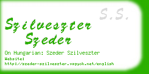 szilveszter szeder business card